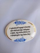 With blessing of the home in Hungarian; 7x4 cm, 