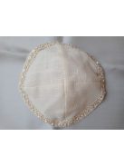 Linen, white, several types, diameter 13-15 cm