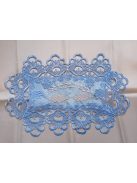 Blue, oval with lace, 45x30 cm 