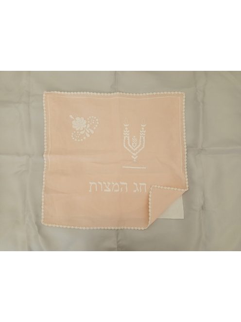 Linen, peach pink, 40x40