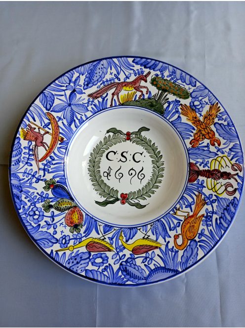 Hand painted large plates: diameter: 32 cm